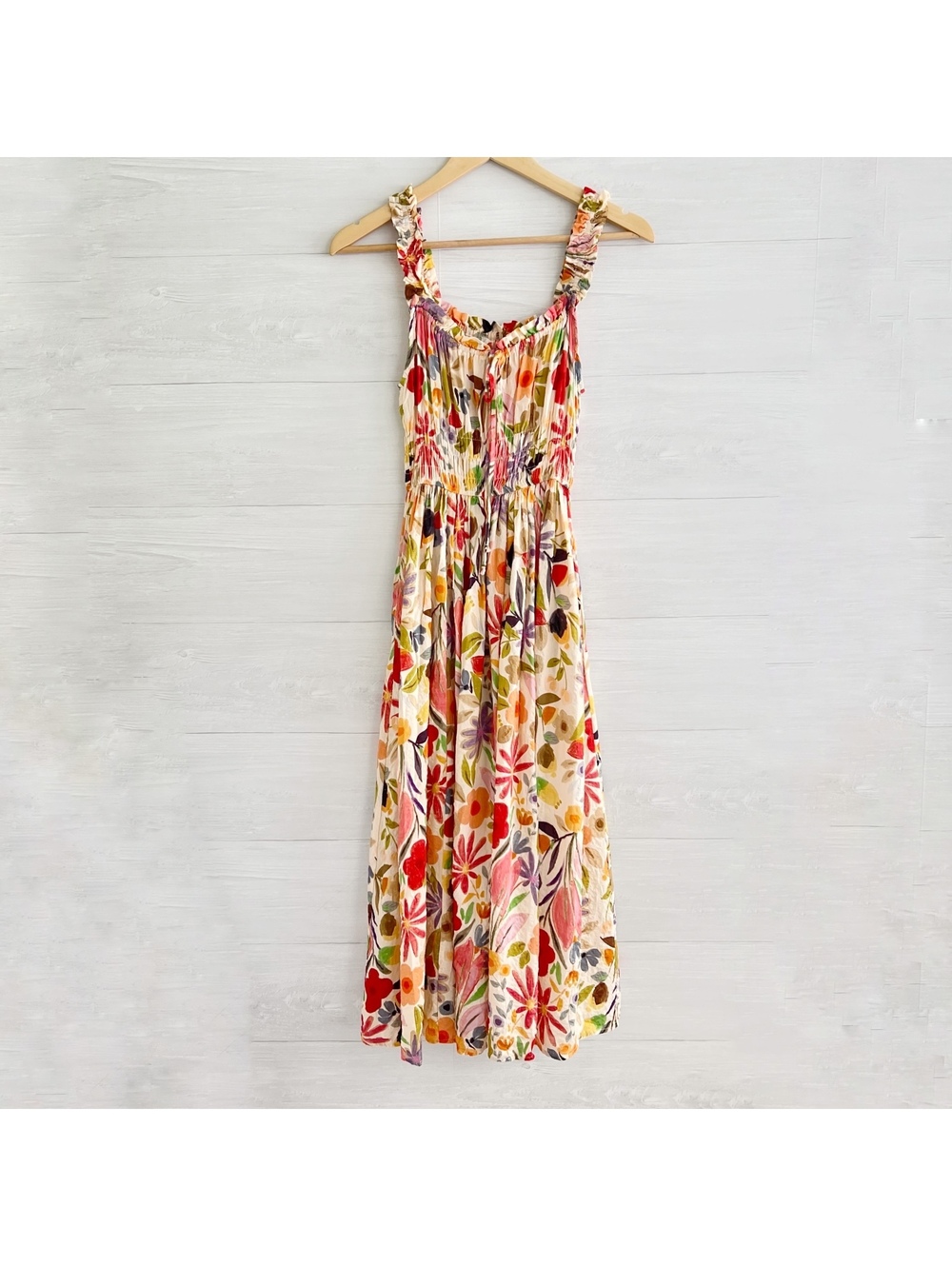 By Together S Bright Floral Smocked Sundress Boho Cottagecore Summer